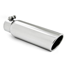 Load image into Gallery viewer, MBRP Universal Tip 3.5in OD 2.5in Inlet 12in L Angled Cut Rolled End Clampless No-Weld T304 - T5148