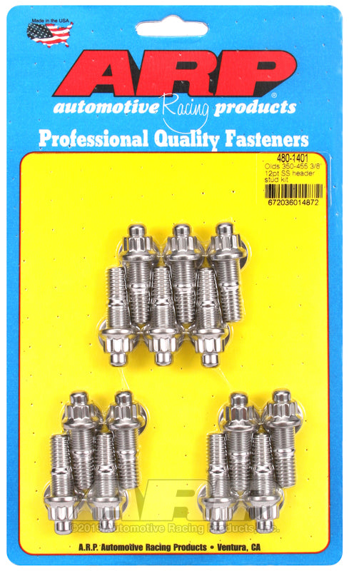 ARP Olds 350-455 3/8in 12pt SS Header Bolt Kit - 480-1401