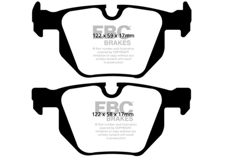 EBC 04-10 BMW 525i 3.0 (E60) Manual Greenstuff Rear Brake Pads - DP21494