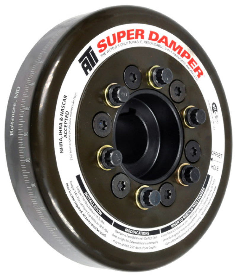 ATI Damper - 7.074in - Steel - Oliver Tractor - 6 Cyl - Chevy Front - 3 Ring - Diesel - ATI917368