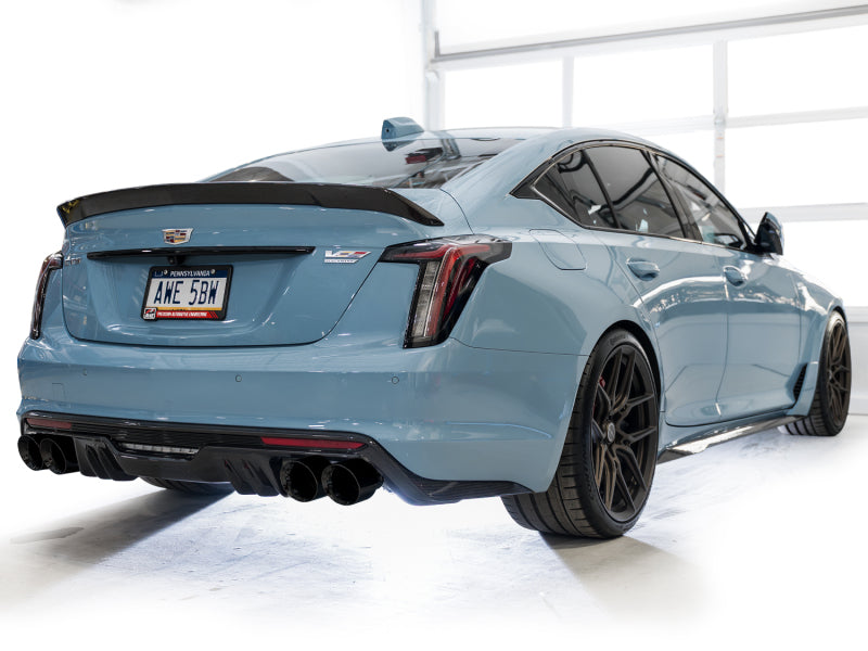 AWE Tuning 22-26 Cadillac CT5-V Blackwing SwitchPath Exhaust - Diamond Black Tips - 3025-43562