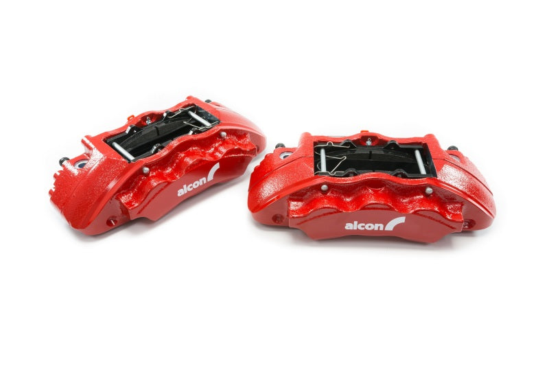 Alcon 2019+ Ford Ranger/2020+ Bronco 2.3L 350x34mm Rotors 6-Piston Calipers Front Brake Kit - Red - ALABKF1551K61