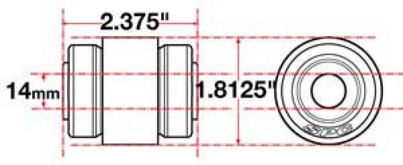 SPC Performance Flex Joint xAxis Jeep JK Rear UCA 14mm X 2 X 1.8125 - 15616