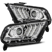 Load image into Gallery viewer, AlphaRex 10-12 Ford Mustang LUXX LED Proj Headlights Plank Style Chrome w/Activ Light/Seq Signal - 880117