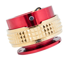 Load image into Gallery viewer, NRG Quick Release Kit - Pyramid Edition - Red Body / Chrome Gold Pyramid Ring - SRK-210RD/CG