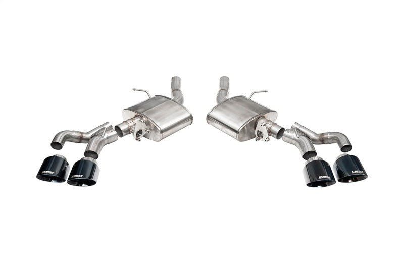 Corsa 22-25 Caddy CT5-V Blackwing 3in Axle-Back - Act. Exh. - Dual Rear Exit - Twin 4.5in Tips - Blk - 21322BLK