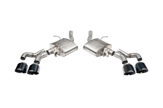 Corsa 22-25 Caddy CT5-V Blackwing 3in Axle-Back - Act. Exh. - Dual Rear Exit - Twin 4.5in Tips - Blk - 21322BLK