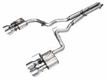 Load image into Gallery viewer, AWE 2024 Ford Mustang Dark Horse S650 RWD SwitchPath Cat-Back Exhaust w/ Quad Chrome Silver Tips - 3025-42375