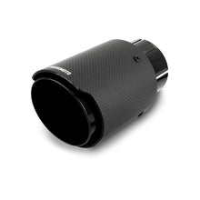 Load image into Gallery viewer, Mishimoto Carbon Fiber Muffler Tip 2.5in Inlet 3.5in Outlet Black - MMEXH-TIP-CF25BK