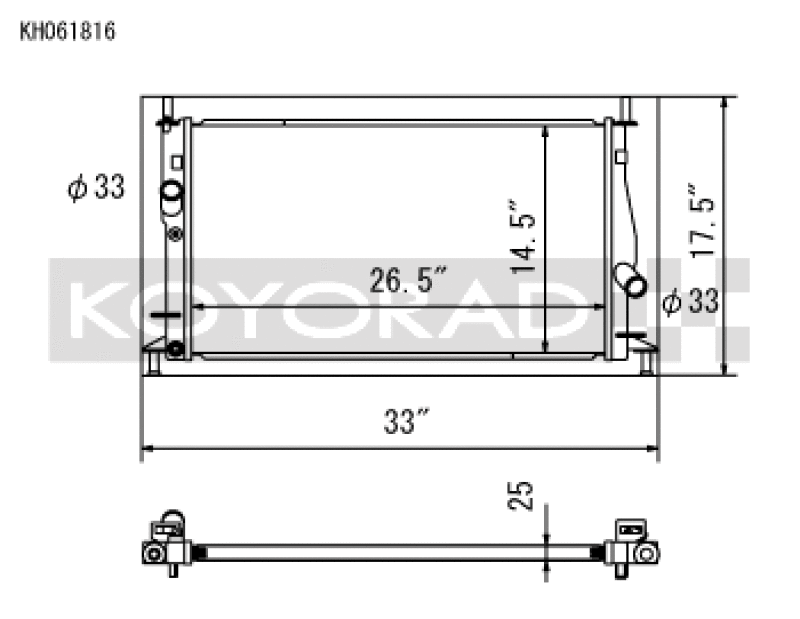 Koyo 04-09 Mazda Mazda3/Speed3 2.0/2.3L I4 NA/Turbo (MT) Radiator - KH061816