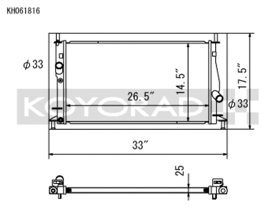 Koyo 04-09 Mazda Mazda3/Speed3 2.0/2.3L I4 NA/Turbo (MT) Radiator - KH061816
