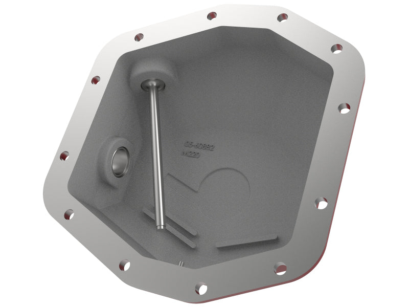 aFe 20-23 Jeep Gladiator JT (Dana M220) Pro Series Rear Differential Cover Red w/ Machined Fins - 46-71190R