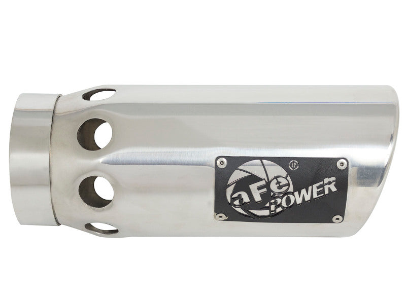 aFe Power Intercooled Tip Stainless Steel - Polished 4in In x 5in Out x 12in L Bolt-On - 49T40501-P121