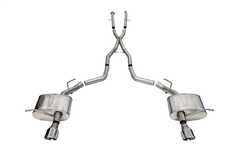 Corsa 2011-2025 Dodge Durango Xtreme 2.5in Cat-Back Dual Rear Exit w/ Single 4.5in Polished Tips - 21186