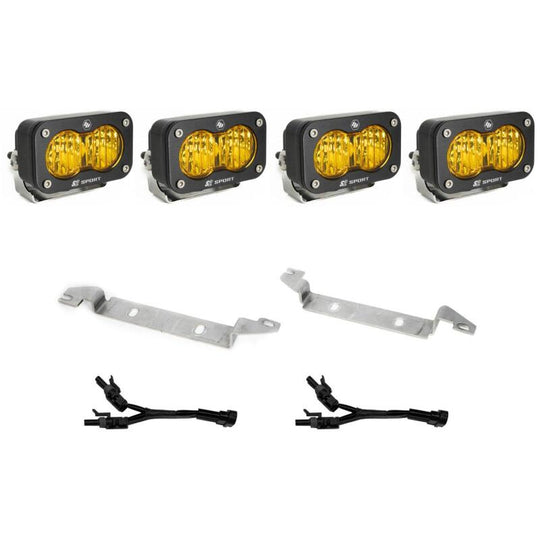 Baja Designs 2025 Toyota 4Runner S2 Sport Fog Pocket Light Kit - Amber - 448281