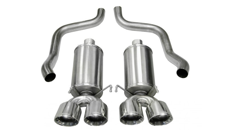 Corsa 2009-2013 Chevrolet Corvette C6 6.2L V8 Polished Xtreme Axle-Back Exhaust - 14470