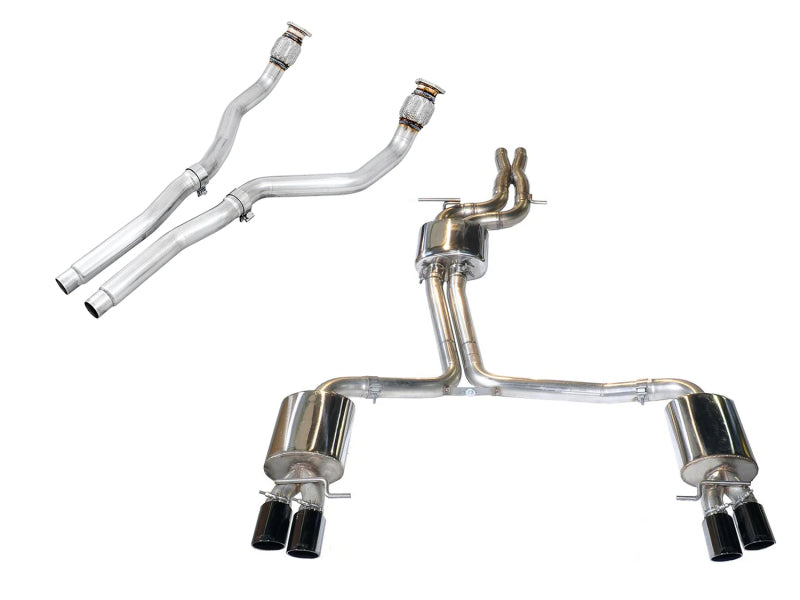 AWE Tuning B8 / B8.5 S5 Cabrio Touring Edition Exhaust - Non-Resonated - Diamond Black Tips - 3415-43040