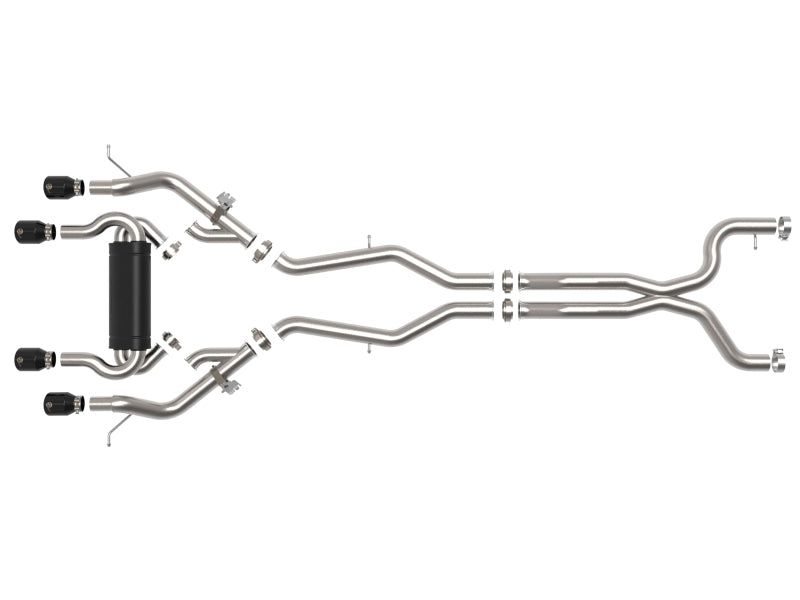 aFe MACHForce XP Exhausts Cat-Back SS 21 BMW M2 Competition L6-3.0L w/Black Tips - 49-36351-B