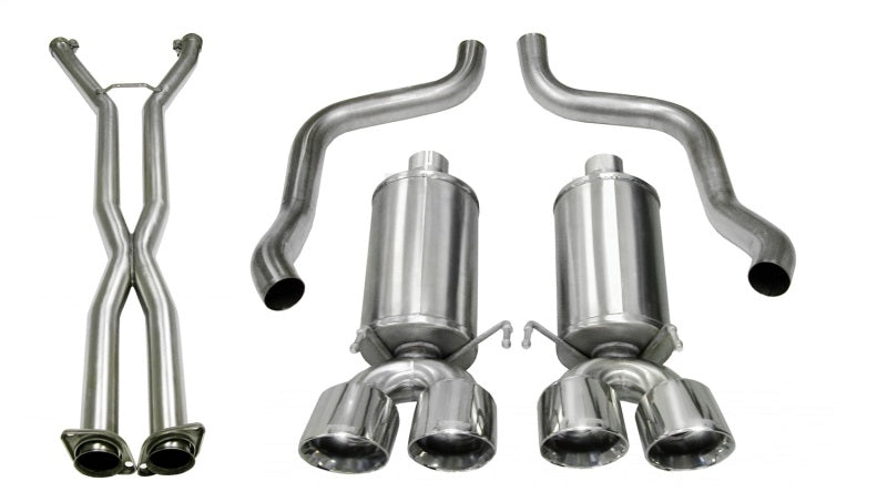 Corsa 09-13 Chevrolet Corvette (C6) 2.5in Xtreme Cat-Back Exhaust - 3.5in Twin Tips - 14470CB