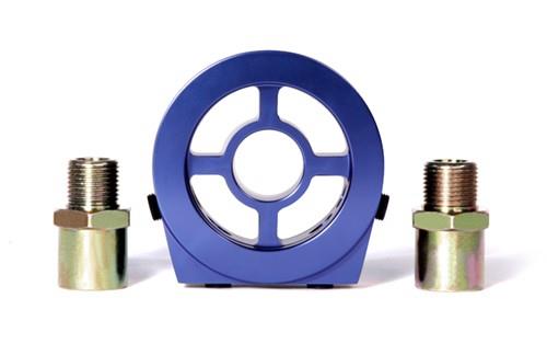 BLOX Racing Oil Filter Block Adapter Oil Pressure / Oil Temperature Blue with Adapters - BXGA-00105-BL