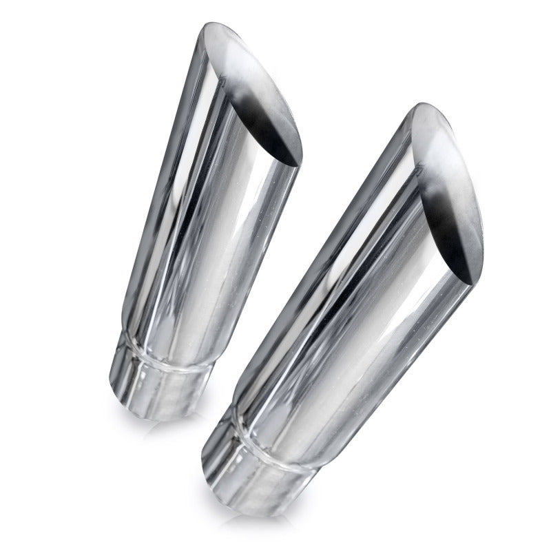 Stainless Works Angle Cut Resonator Tips 2in ID Inlet 3in Body - 770200