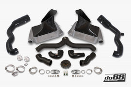 do88 07-09 Porsche 911 Turbo/GT2 (997.1) BigPack Intercooler Kit w/Black Pipe + Inlets - BIG-140SV-76