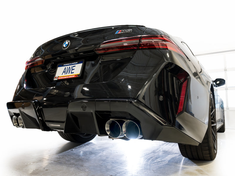 AWE Tuning BMW G90/G99 M5 Track Edition Cat-Back Exhaust - Chrome Silver Tips - 3020-42790