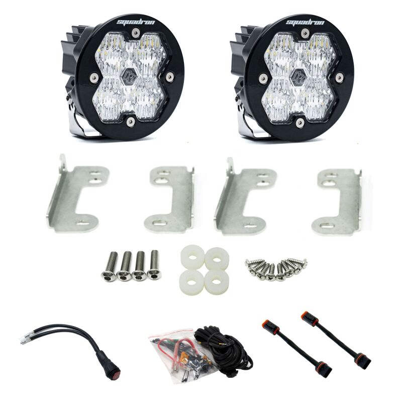 Baja Designs 18-25 JL/JT / 20-25 Gladiator Squadron-R Sport 2.0 Fog Kit OE Sahara Bumper (WC) -Clear - 440049
