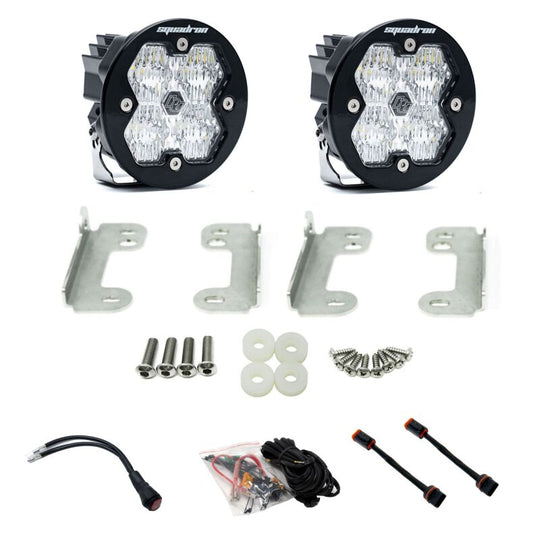 Baja Designs 18-25 JL/JT / 20-25 Gladiator Squadron-R Sport 2.0 Fog Kit OE Sahara Bumper (WC) -Clear - 440049