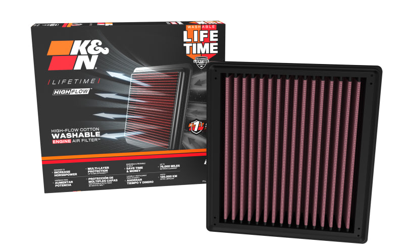 K&N Replacement Panel Air Filter for 13-14 Dodge Ram 2500/3500/4500/5500 6.7L L6 Diesel - 33-5005