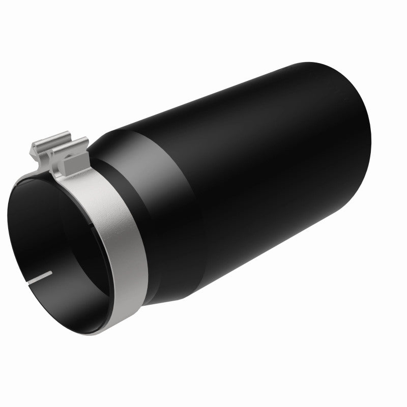 MagnaFlow Tip Stainless Black Coated Single Wall Round Single Outlet 6in Dia 5in Inlet 13in L - 35239