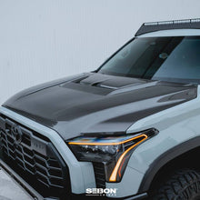 Load image into Gallery viewer, Seibon 22-24 Toyota Tundra / 23-24 Toyota Sequoia RR-Style Carbon Fiber Hood - HD23TYTU-RR