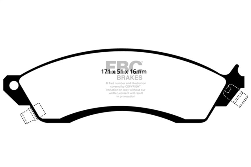 EBC 93-00 Aston Martin Virage 5.3 (PBR Caliper) Yellowstuff Front Brake Pads - DP41131R