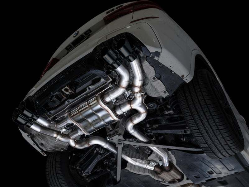 AWE Tuning 20-25 BMW X3 M/M Comp (F97) AWD SwitchPath Axle-Back Exhaust - Diamond Black Tips - 3025-43301