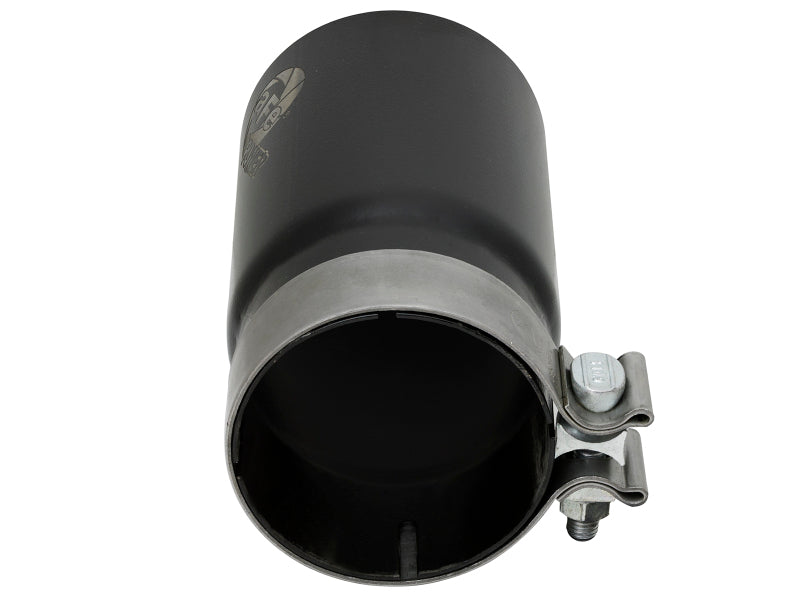 aFe MACH Force-Xp Universal Exhaust Tip 3-1/2 IN Inlet x 4 IN Outlet x 7 IN L Black Right Side Exit - 49T35404-B07