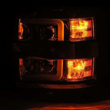 Load image into Gallery viewer, AlphaRex 15-19 Chevy 2500HD PRO-Series Proj Headlights Plank Jet Blk w/Activ Light/Seq Signal/DRL - 880226