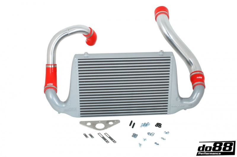 do88 87-93 SAAB 900 Turbo BigPack Front Mount Intercooler Kit w/Red Hoses - BIG-170-R