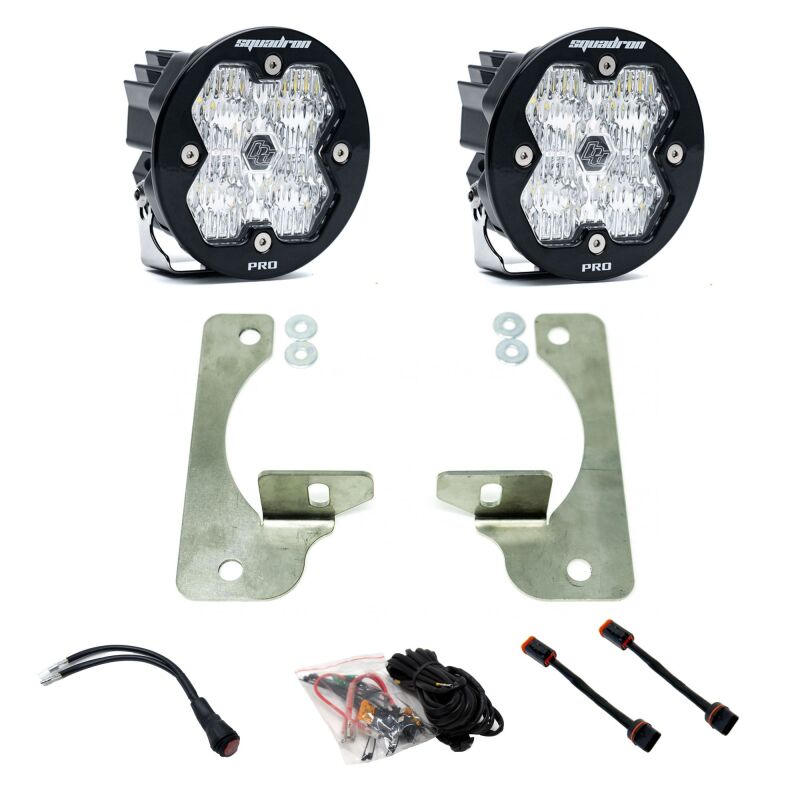 Baja Designs 18-25 JL/JT / 20-25 Gladiator Squadron-R Sport 2.0 Fog Kit OE Rubicon Bumper (WC)-Clear - 440048