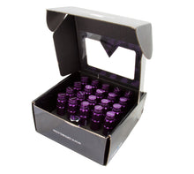 Load image into Gallery viewer, NRG 700 Series M12 X 1.5 Steel Lug Nut w/Dust Cap Cover Set 21 Pc w/Locks &amp; Lock Socket - Purple - LN-LS700PP-21