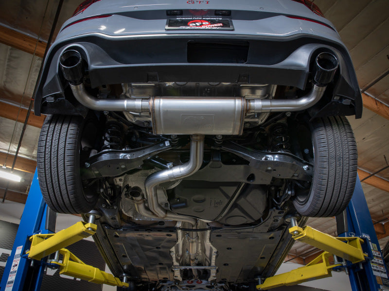 aFe Gemini XV 3in to 2 1/2in 304 SS Cat-Back Exhaust 22-23 Volkswagen GTI (MK8) 2.0L w/Polished Tips - 49-36451-P
