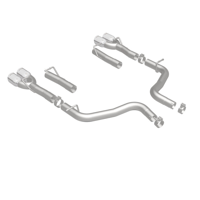 MagnaFlow Axle-Back, SS, 2.5in, Quad Split Rear 3.5in Tip 2015 Dodge Challenger 3.6L V6 - 19218