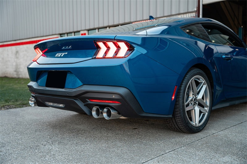 Corsa 24+ Ford Mustang V8 5.0L 3in Cat-Back Exhaust System w/ Twin 4in Polished Straight Tips - 21260