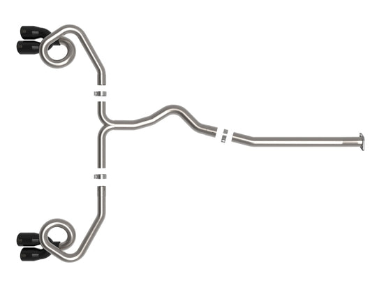 aFe POWER Takeda 3in to 2-1/2in 304 SS Cat-Back Exhaust w/ Black Tips 22-23 Subaru WRX H4-2.4L (t) - 49-36809-B