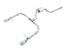 Load image into Gallery viewer, AWE Tuning 18-21 Volkswagen Jetta GLI Mk7 Track Exhaust - Chrome Silver Tips (Fits High-Flow DP) - 3015-22068