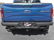 Load image into Gallery viewer, aFe MACH Force-Xp 3in to 3-1/2in 304 SS Cat-Back Exhaust w/Black Tip 17-18 Ford F-150 Raptor V6 3.5L - 49-33094-B