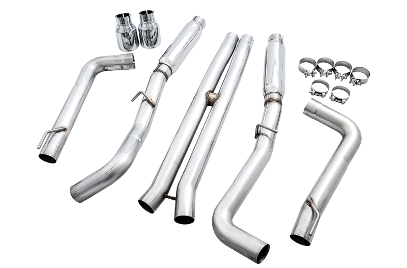AWE Tuning 2015+ Dodge Charger 6.4L/6.2L Supercharged Track Edition Exhaust - Chrome Silver Tips - 3015-32112