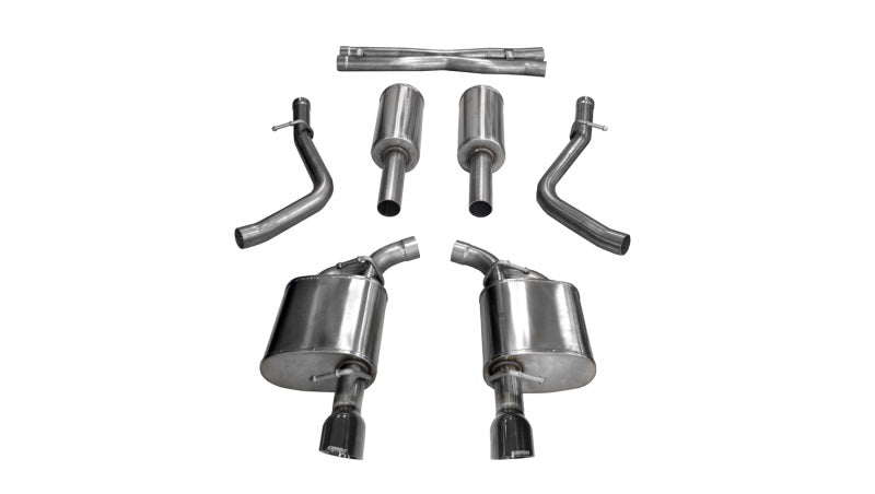 Corsa 2017-2020 Dodge Charger 5.7L V8 Xtreme Cat-Back Dual Rear Exit w/4.5in Black Tips - 21004BLK