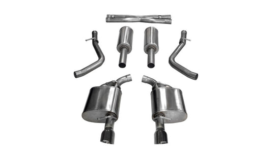 Corsa 2017-2020 Dodge Charger 5.7L V8 Xtreme Cat-Back Dual Rear Exit w/4.5in Black Tips - 21004BLK