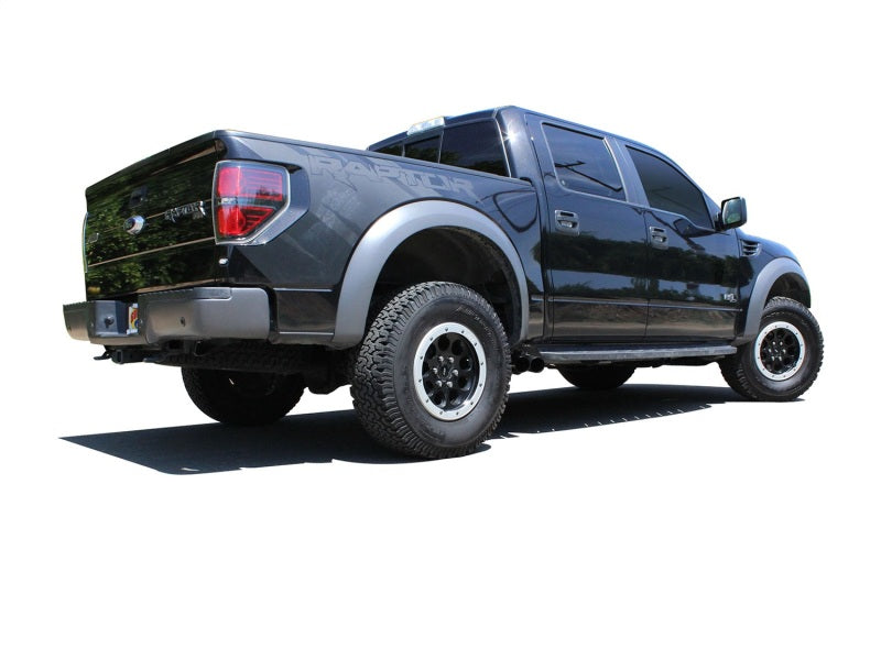aFe Rebel Series Exhaust SS Front Side Exit CB w/ Black Tips 10-14 Ford F150 Ecoboost V8 6.2L - 49-43071-B