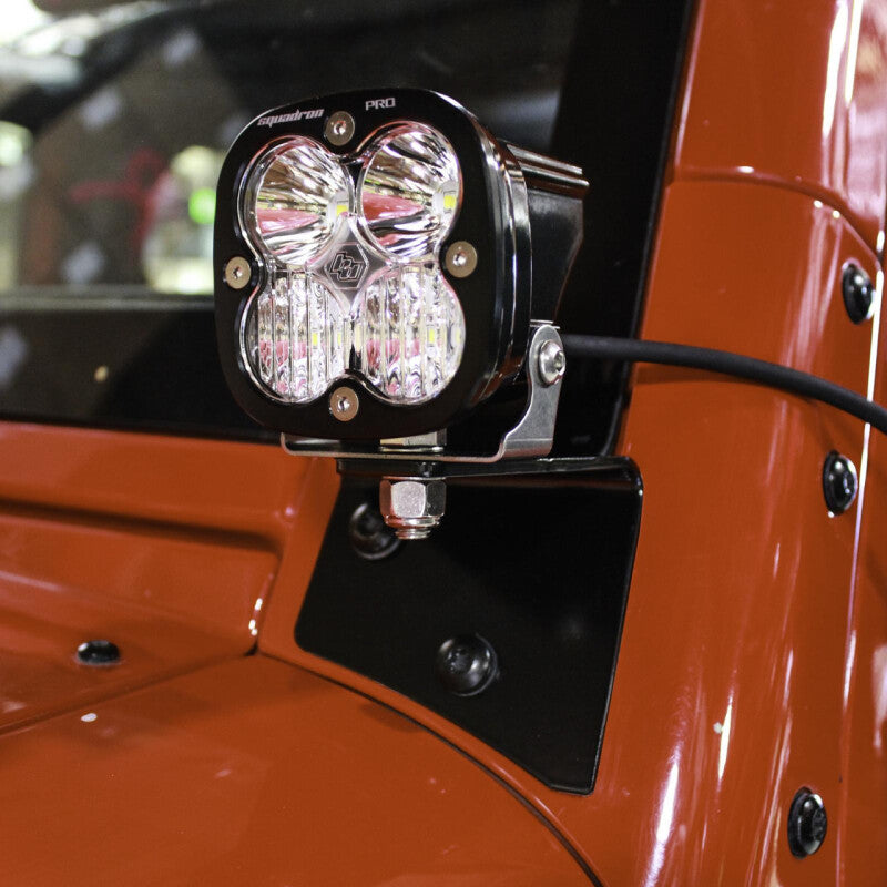 Baja Designs 07-18 Jeep Wrangler JK XL80 Drive/Combo A-Pillar Kit - White - 447800